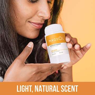 MAGSOL Natural Deodorant for Men & Women - Perfect for Ultra Sensitive Skin, Aluminum Free Deodorant for Men, Aluminum Free Deodorant for Women, Baking Soda Free (Sweet Orange)