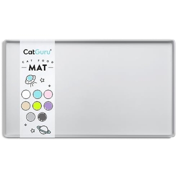 CatGuru Cat Food Mat - Non-Slip & Easy to Clean Waterproof Silicone Mat for Pets