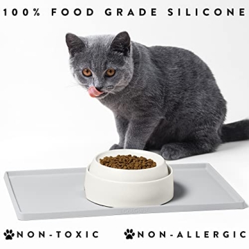 Durable CatGuru Cat Food Mat - Waterproof Silicone Solution