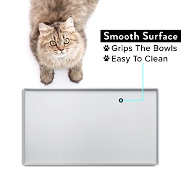 Durable CatGuru Cat Food Mat - Waterproof Silicone Solution