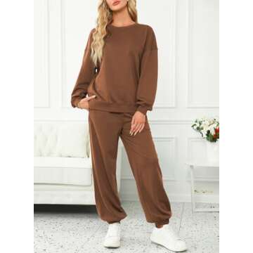 Stylish Dokotoo Women’s 2 Piece Outfits - Casual Long Sleeve Tracksuits