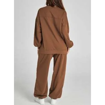 Dokotoo Women’s 2 Piece Outfits Cozy Long Sleeve Sweatsuits