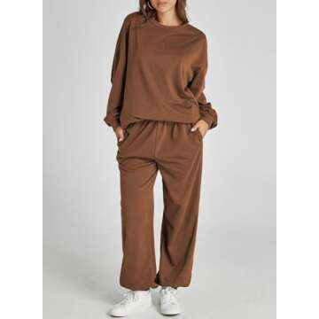 Dokotoo Women’s 2 Piece Outfits Cozy Long Sleeve Sweatsuits