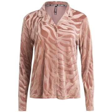 Steve Madden Women's Pajama Set - 2 Piece Cozy Long Sleeve Sleep Shirt and Lounge Pants - Sleepwear for Women (S-XL), Size Large, Pink