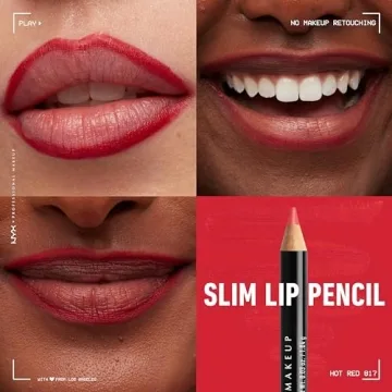 NYX Slim Lip Pencil - Long-Lasting Lip Liner in Hot Red