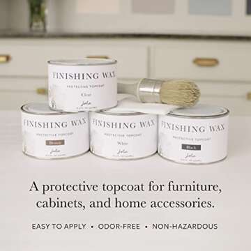 Jolie Finishing Wax - Protective topcoat Paint - Use on interior furniture, cabinets, walls, home de...