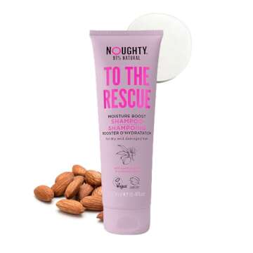 Noughty 97% Natural To The Rescue Moisture Boost Shampoo, to Gently Cleanse and Replenish Lost Moisture with Sweet Almond and Sunflower Seed, Sulphate Free Vegan Haircare 250ml