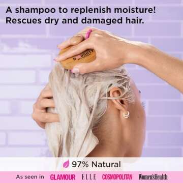 Noughty 97% Natural To The Rescue Moisture Boost Shampoo, to Gently Cleanse and Replenish Lost Moisture with Sweet Almond and Sunflower Seed, Sulphate Free Vegan Haircare 250ml