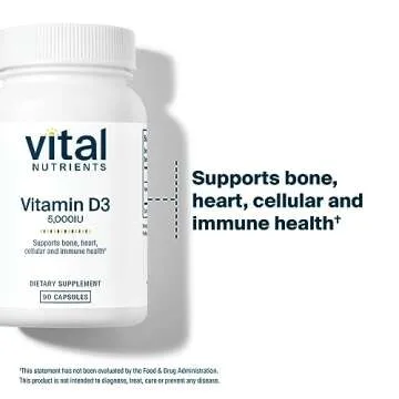Vital Nutrients Vitamin D 5000 IU | Immune & Bone Health