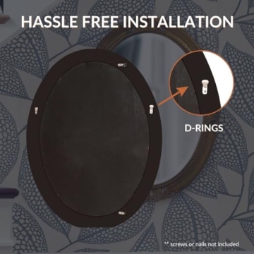 Howard Elliott Oval Antique Gold Leaf Wall Mirror 25 x 33 Inch