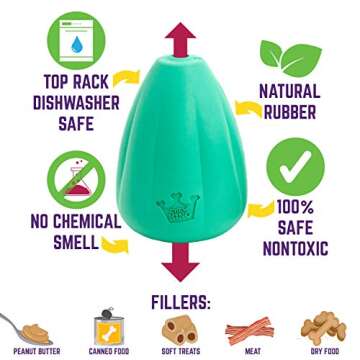 Chew King Premium Treat Dog Toy, L, Extremely Durable Natural Rubber Toy, (Pack of 2) ,All Breed Sizes