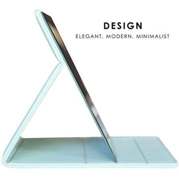 MODESSE Portable Makeup Mirror with Stand & Vegan Leather Cover - Vanity Mirror for Travel, Home, Office - Beauty Gifts for Bridesmaids, Women & Girls (Mint)