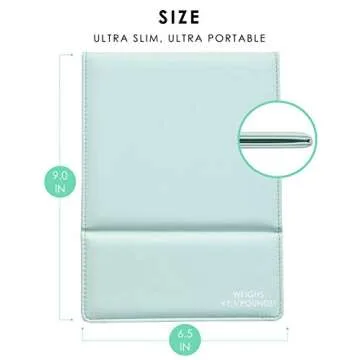 MODESSE Portable Makeup Mirror with Stand & Vegan Leather Cover - Vanity Mirror for Travel, Home, Office - Beauty Gifts for Bridesmaids, Women & Girls (Mint)