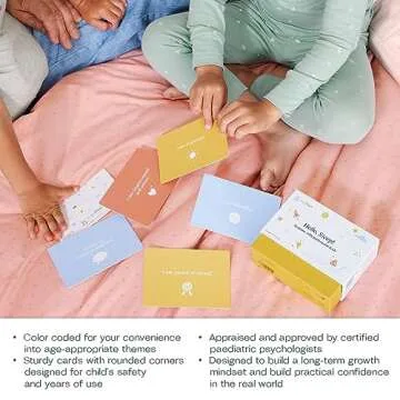 ergoPouch Bedtime Affirmation Cards for Toddlers and Preschoolers – Positive Inspirational Affirmations for Kids Ages 2-5, Emotional Support & Sleep Routine