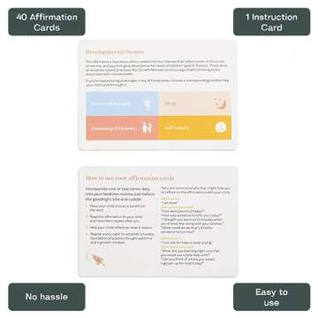 ergoPouch Bedtime Affirmation Cards for Toddlers and Preschoolers – Positive Inspirational Affirmations for Kids Ages 2-5, Emotional Support & Sleep Routine