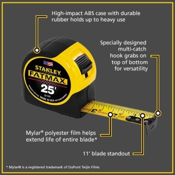 STANLEY FatMax 25 ft Tape Measure for Professionals