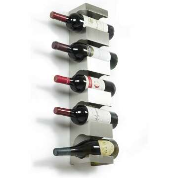 BrightMaison Alex Wine Rack for 5 Bottles - Wall Mounted