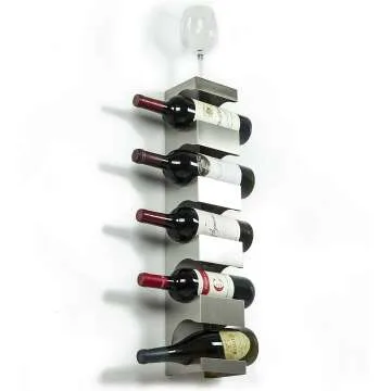 BrightMaison Alex Wine Rack for 5 Bottles - Wall Mounted