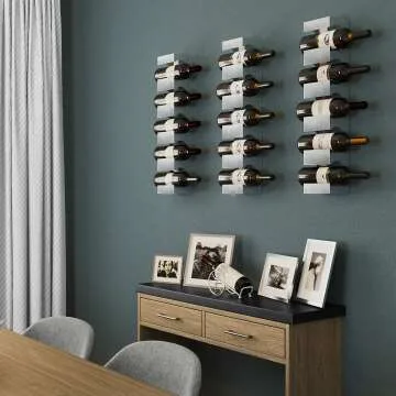 BrightMaison Alex Wine Rack for 5 Bottles - Wall Mounted