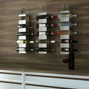BrightMaison Alex Wine Rack for 5 Bottles - Wall Mounted