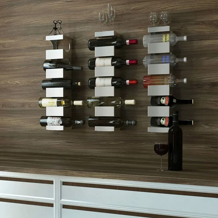 BrightMaison Alex Wine Rack for 5 Bottles - Wall Mounted