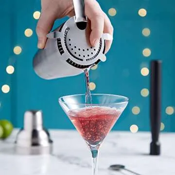 VonShef Manhattan 5pc Cocktail Shaker Bartender Set