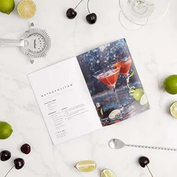 VonShef Manhattan 5pc Cocktail Shaker Bartender Set