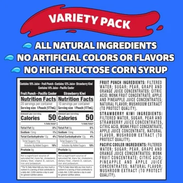 Capri Sun Fruit Punch, Strawberry Kiwi, and Pacific Cooler Flavored Juice Variety Pack - 30 Pouches