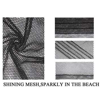 Women Sexy Bikini Cover Up Casual Scoop Neck Sleeveless See Through Crochet Mesh Swimwear Summer Beachwear Dress Split