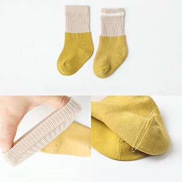 Belsmi 8 Pack Baby Socks Unisex Boy Girls Knee High Stocking Gifts Soft Long Socks Toddler Newborn Infant Thick Warm Winter Socks (Style B, M (1-3 Years))