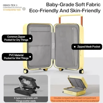 Mixi Carry On Luggage Lightweight PC Hardshell 20"