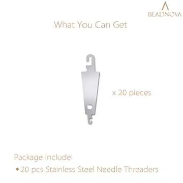BEADNOVA 20pcs Stainless Steel Needle Threaders for Crafts