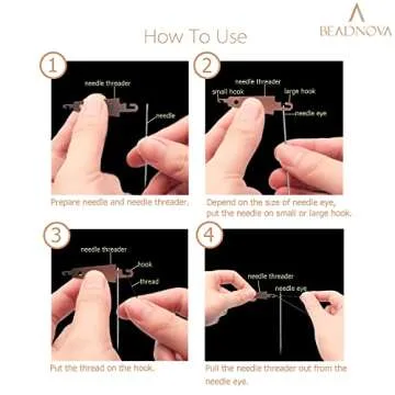 BEADNOVA 20pcs Stainless Steel Needle Threaders for Crafts