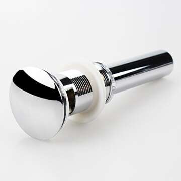 Durable Pop Up Sink Drain with Overflow in Chrome Finish