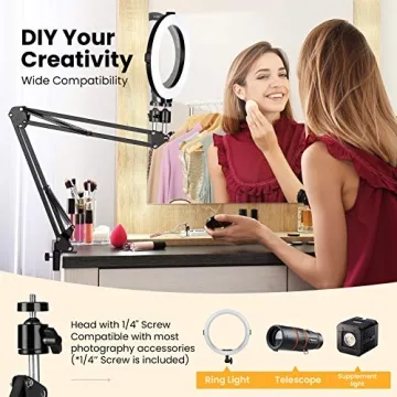 TARION Flexible Cell Phone Holder for Overhead Filming