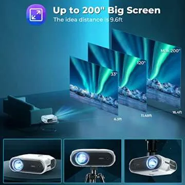 VIDOKA WiFi Bluetooth Projector: Bright & Versatile Home Use