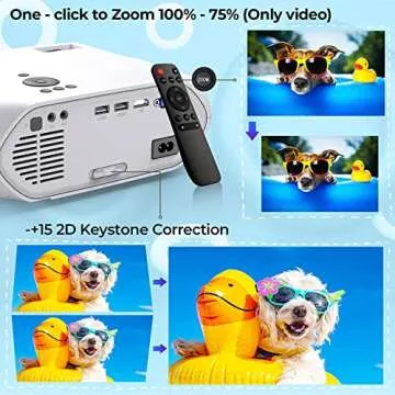 VIDOKA WiFi Bluetooth Projector: Bright & Versatile Home Use