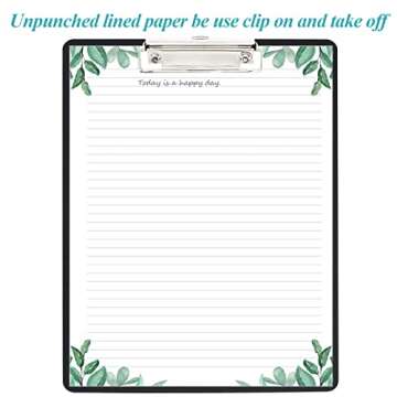 Stationery Lined Paper, Letter Size Unpunched Ruled Filler Paper, 100Sheets / 200Pages Loose-Leaf Line Paper, 100gsm White Paper, 8.5'' x 11'', Leaf