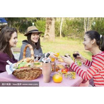 QueenL Singer 40 Oz Tumbler with Handle and Straw - Insulated Stainless Water Bottle Fits in Car Cup Holder - Double Walled Water Bottles with Lid - Great gift for women & teens, Large, Rose Quartz