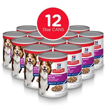Hill's Science Diet Adult 7+ Wet Dog Food, Beef & Vegetables