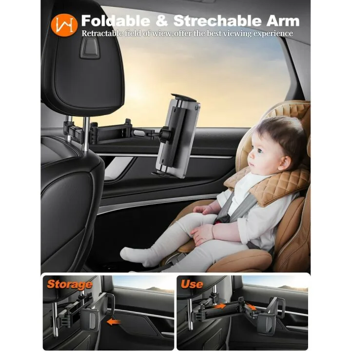 Car Headrest Tablet Holder for Kids and Travelers