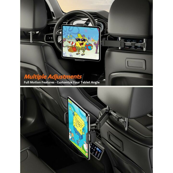 Car Headrest Tablet Holder for Kids and Travelers
