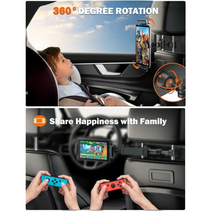 Car Headrest Tablet Holder for Kids and Travelers