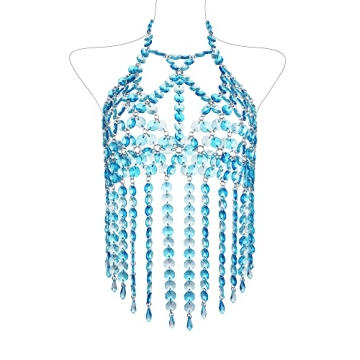 CCbodily Crystal Body Chain Bra - Womens Fashion Handmade Body Harness Bra Jewelry Accessories for P...