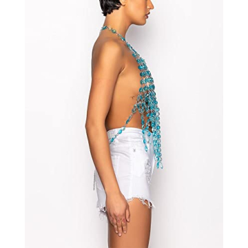 CCbodily Crystal Body Chain Bra for Women - Stunning Fashion Accessory