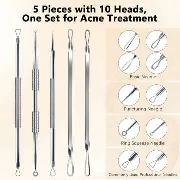 Blackhead Remover Tool Kit - 2 Stainless Steel Tools