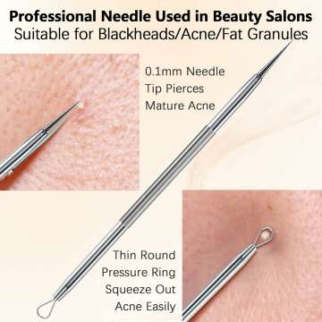Blackhead Remover Tool Kit - 2 Stainless Steel Tools