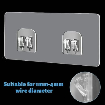 Chris.W Clear Adhesive Suction Stickers for Bathroom