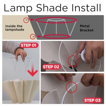 Modern Floor Lamp with Beige Lampshade by KUNJOULAM