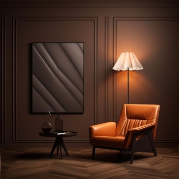 Modern Floor Lamp with Beige Lampshade by KUNJOULAM